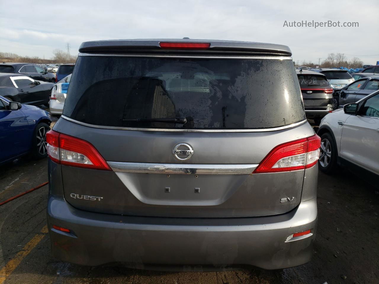 2015 Nissan Quest S Gray vin: JN8AE2KP2F9120368