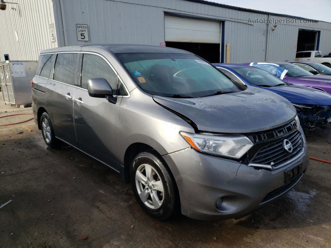 2015 Nissan Quest S Gray vin: JN8AE2KP2F9120368