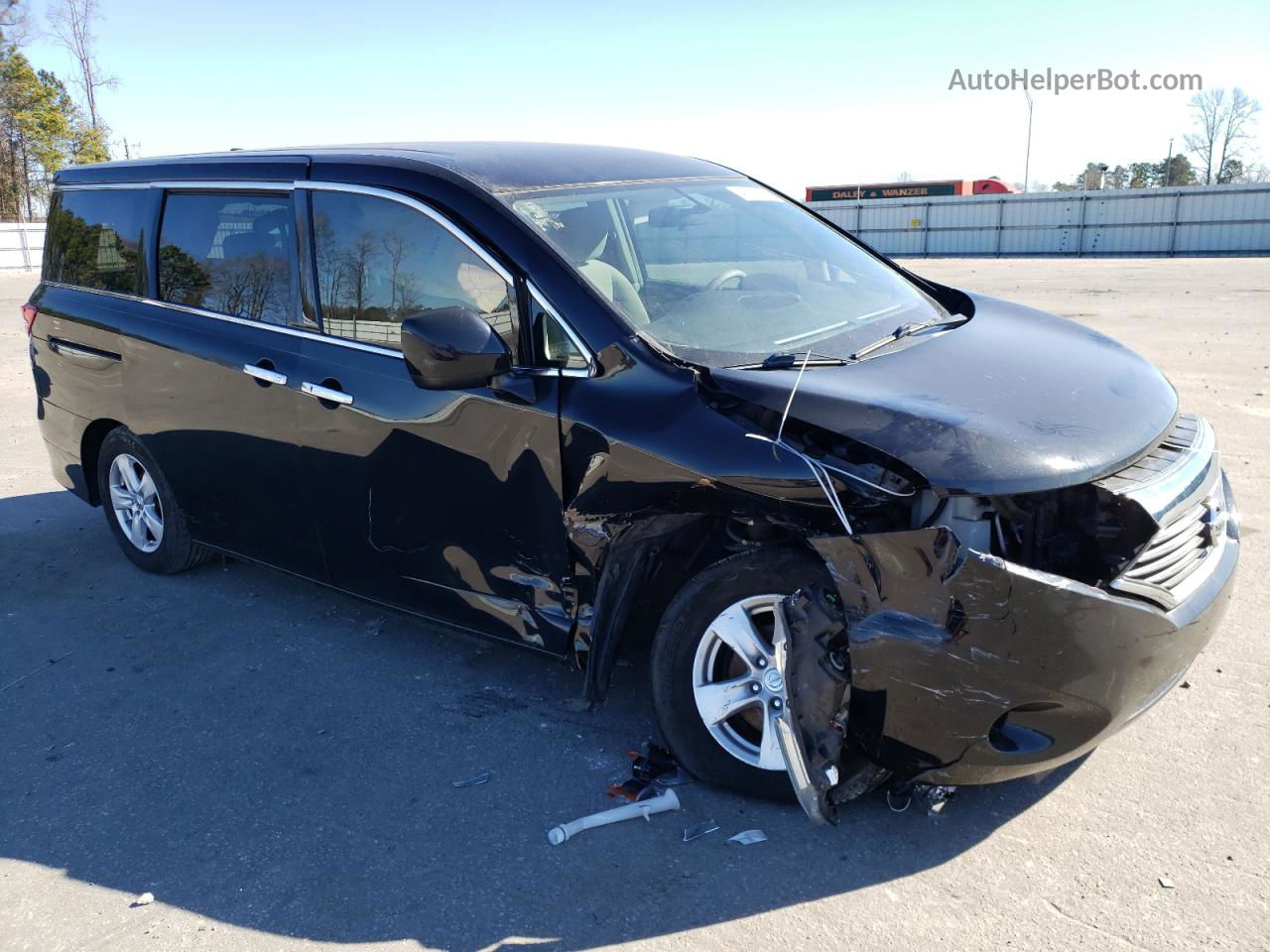 2015 Nissan Quest S Black vin: JN8AE2KP2F9120399