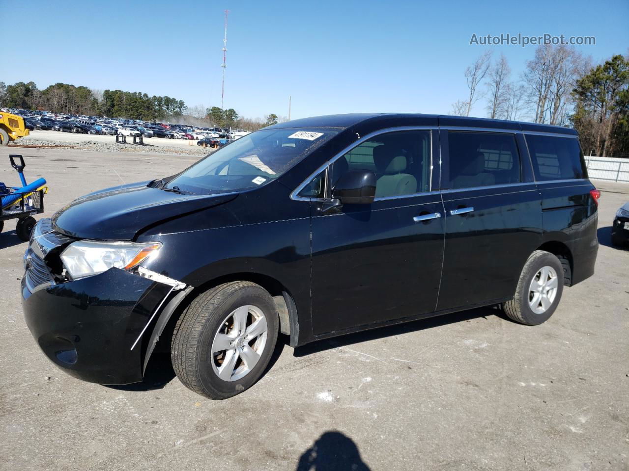 2015 Nissan Quest S Black vin: JN8AE2KP2F9120399