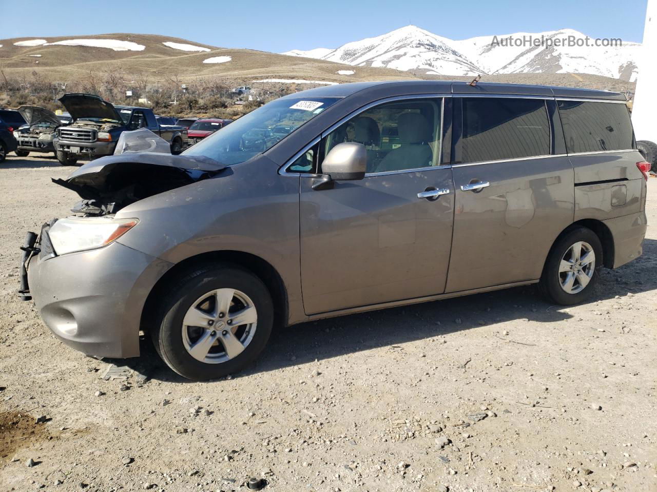 2015 Nissan Quest S Gray vin: JN8AE2KP2F9120533