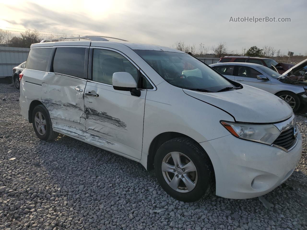 2015 Nissan Quest S Белый vin: JN8AE2KP2F9121102