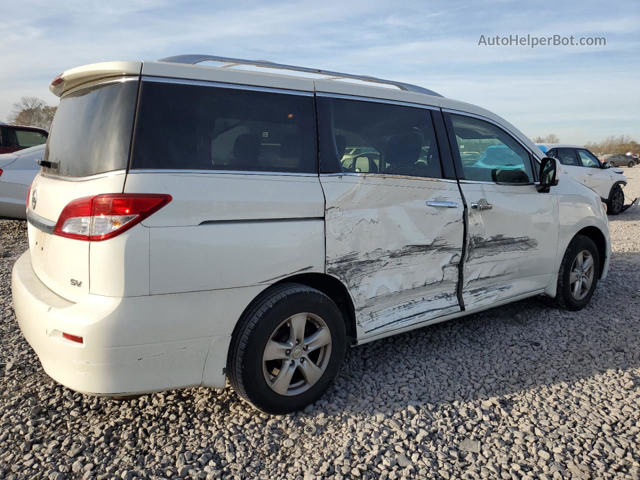 2015 Nissan Quest S Белый vin: JN8AE2KP2F9121102