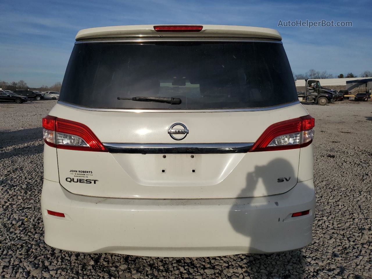 2015 Nissan Quest S Белый vin: JN8AE2KP2F9121102