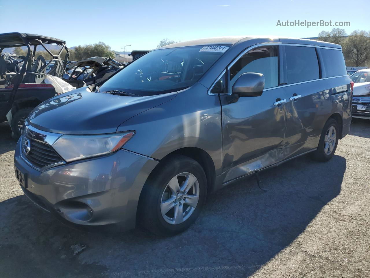 2015 Nissan Quest S Silver vin: JN8AE2KP2F9123075