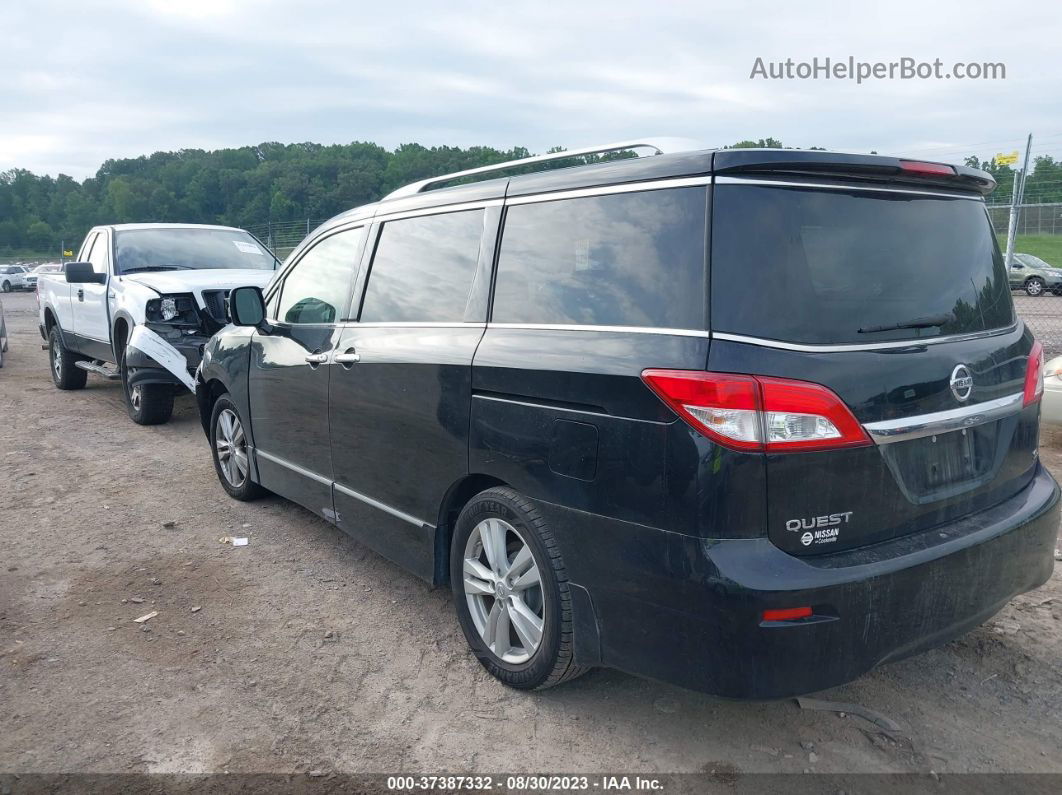 2015 Nissan Quest Sl Black vin: JN8AE2KP2F9125005