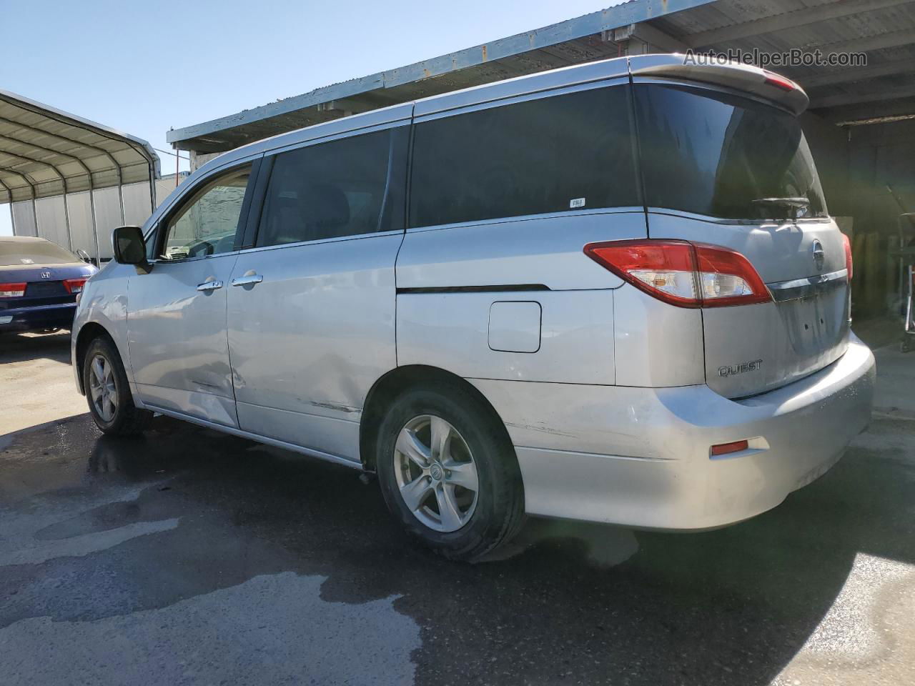 2015 Nissan Quest S Silver vin: JN8AE2KP2F9127398