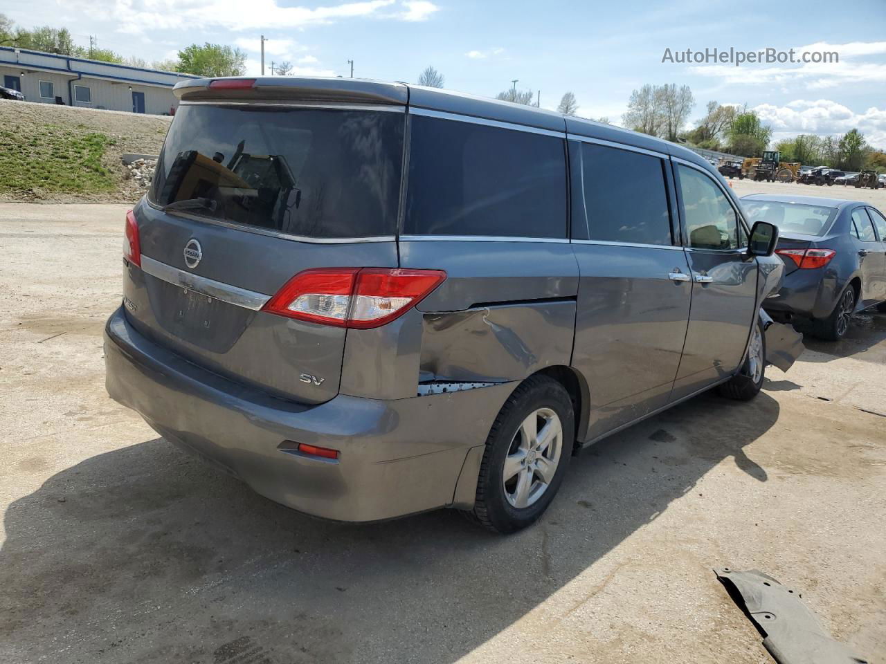 2015 Nissan Quest S Серый vin: JN8AE2KP2F9131645