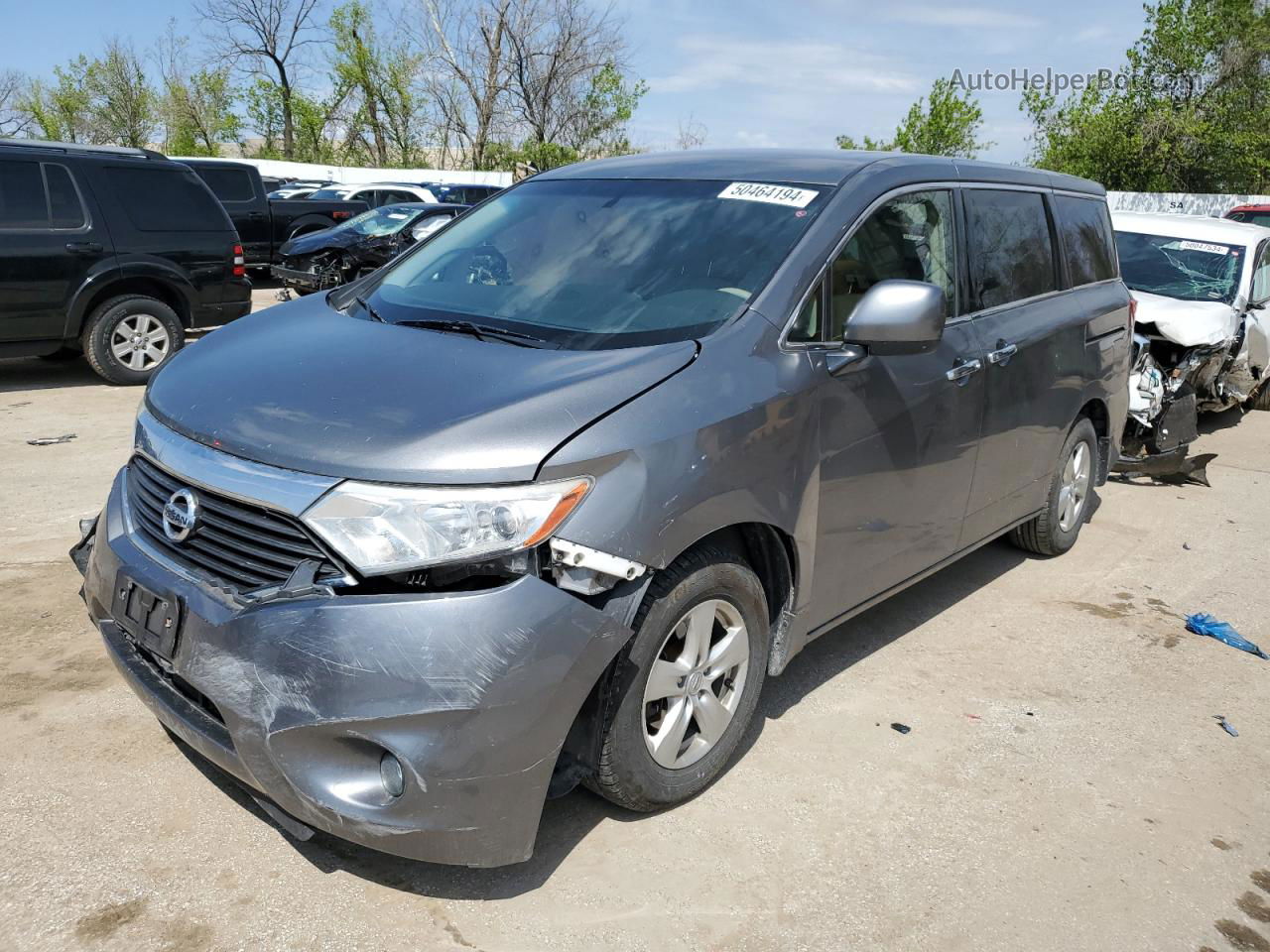 2015 Nissan Quest S Gray vin: JN8AE2KP2F9131645