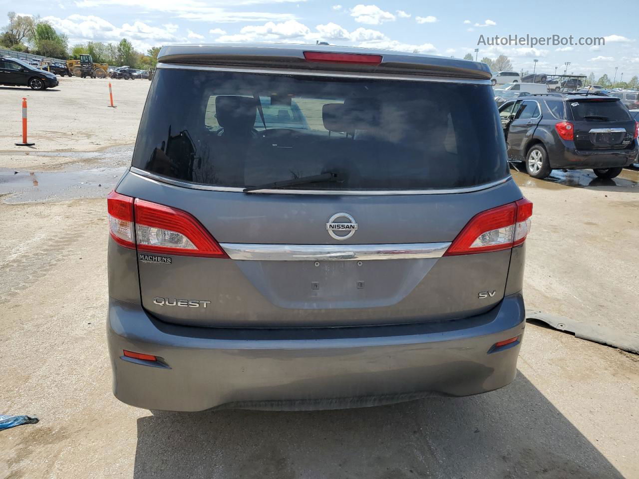 2015 Nissan Quest S Gray vin: JN8AE2KP2F9131645