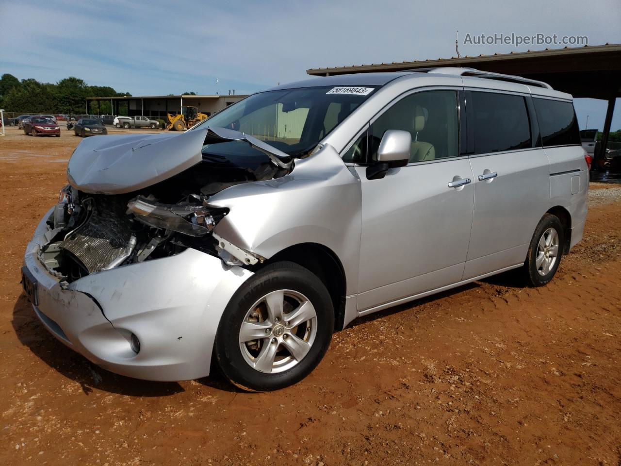 2015 Nissan Quest S Silver vin: JN8AE2KP3F9123117