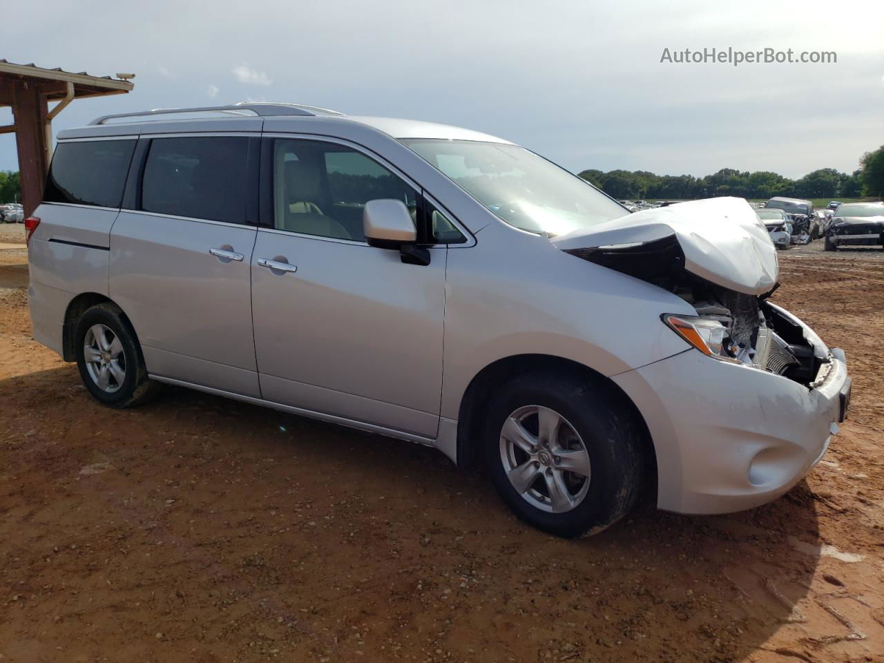 2015 Nissan Quest S Silver vin: JN8AE2KP3F9123117