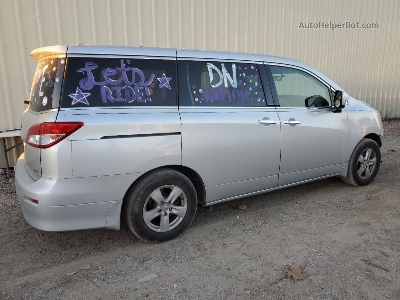 2015 Nissan Quest S Silver vin: JN8AE2KP3F9124073