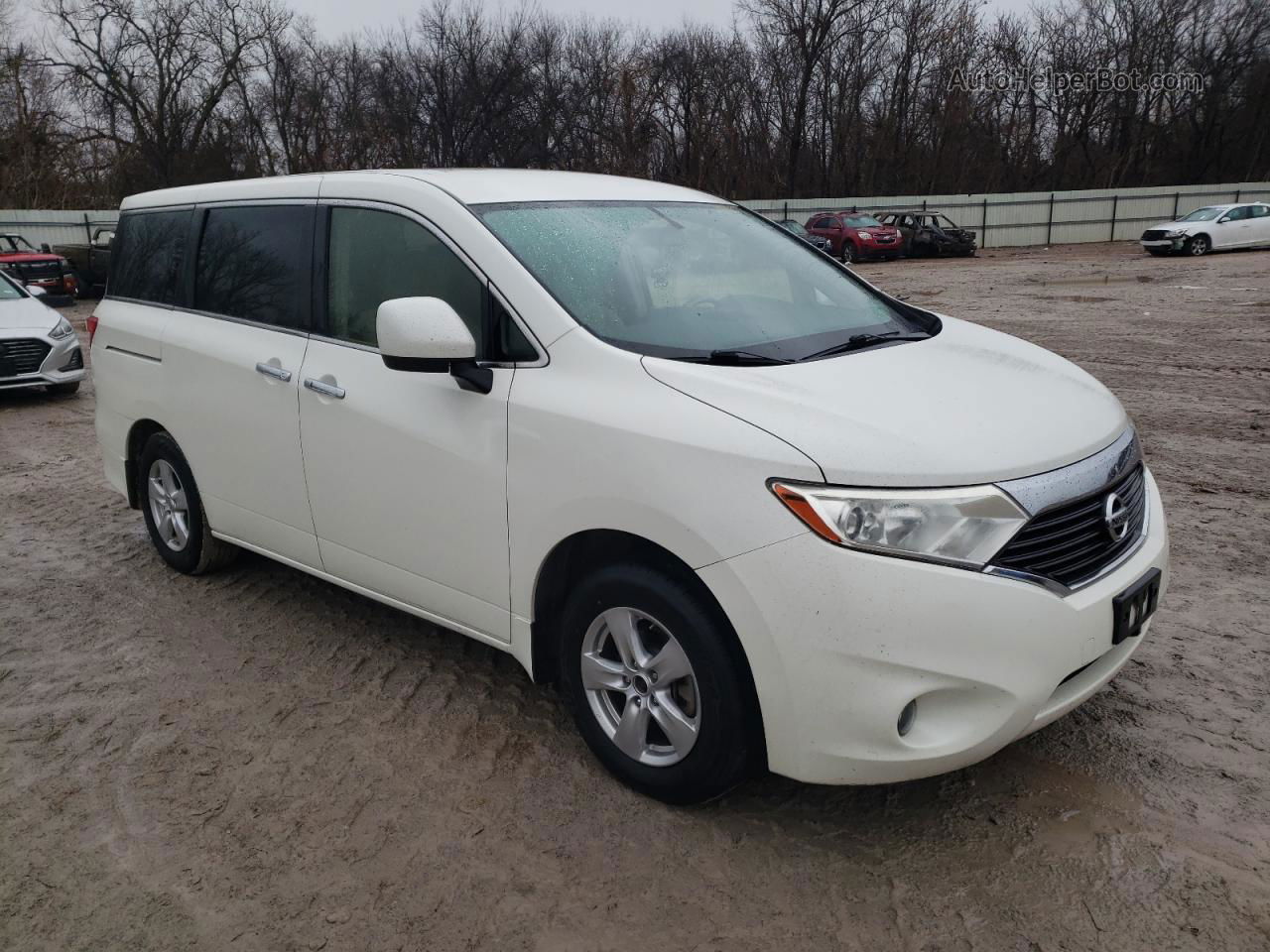 2015 Nissan Quest S Белый vin: JN8AE2KP3F9126213