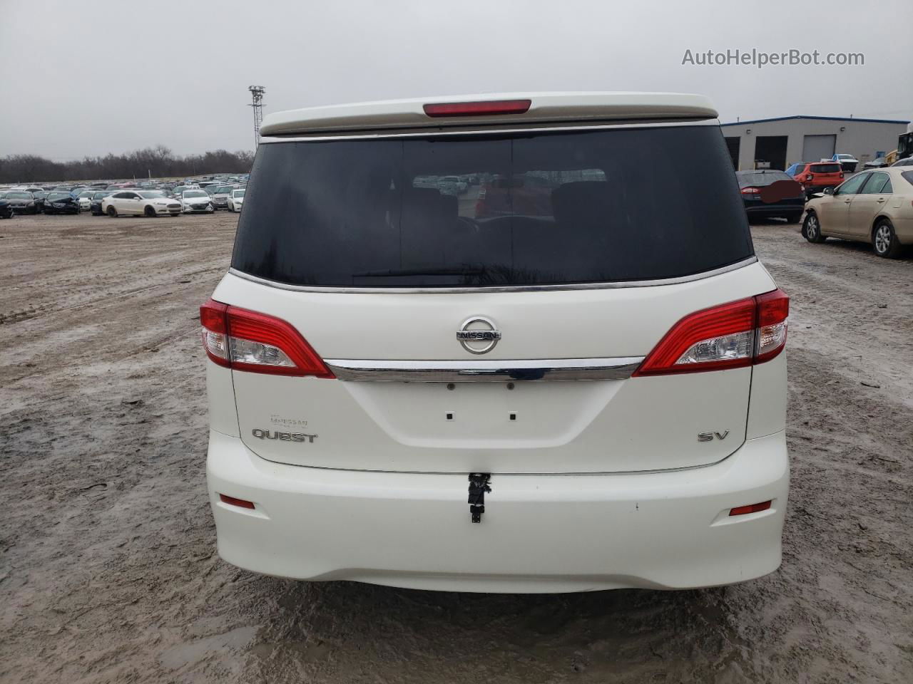 2015 Nissan Quest S White vin: JN8AE2KP3F9126213