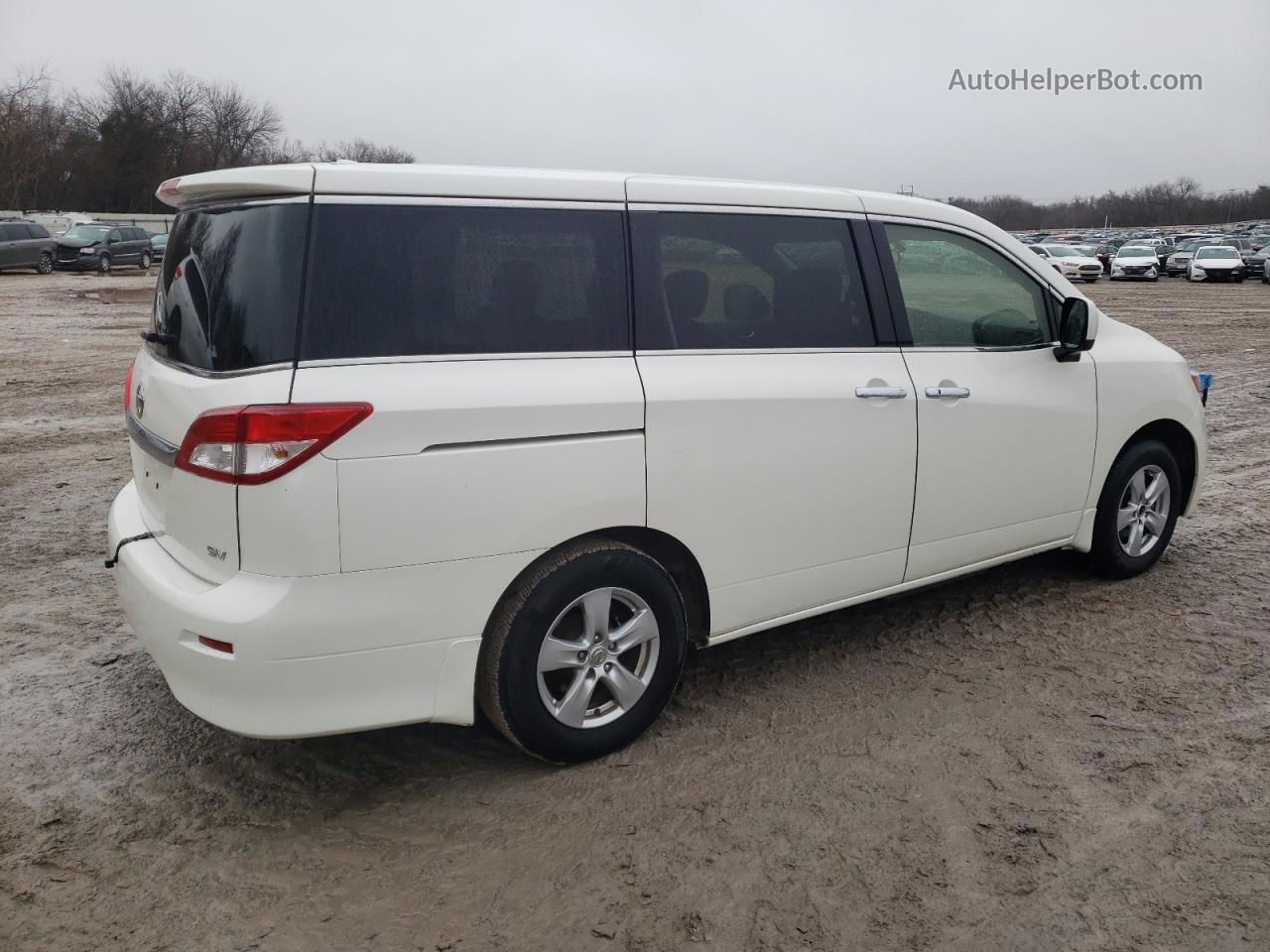 2015 Nissan Quest S White vin: JN8AE2KP3F9126213