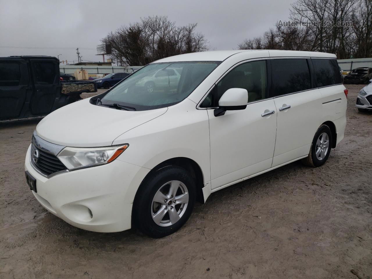 2015 Nissan Quest S White vin: JN8AE2KP3F9126213