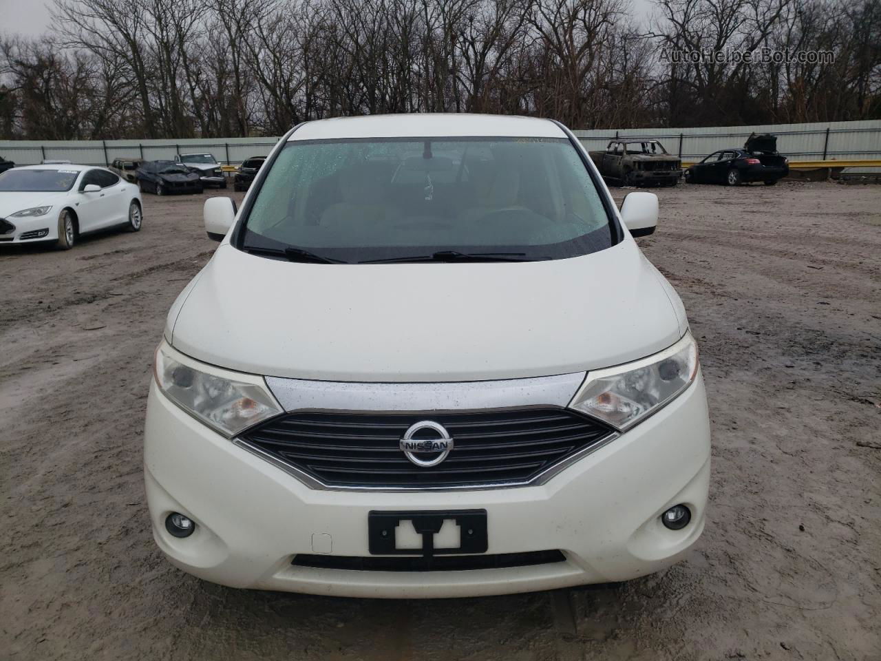 2015 Nissan Quest S Белый vin: JN8AE2KP3F9126213