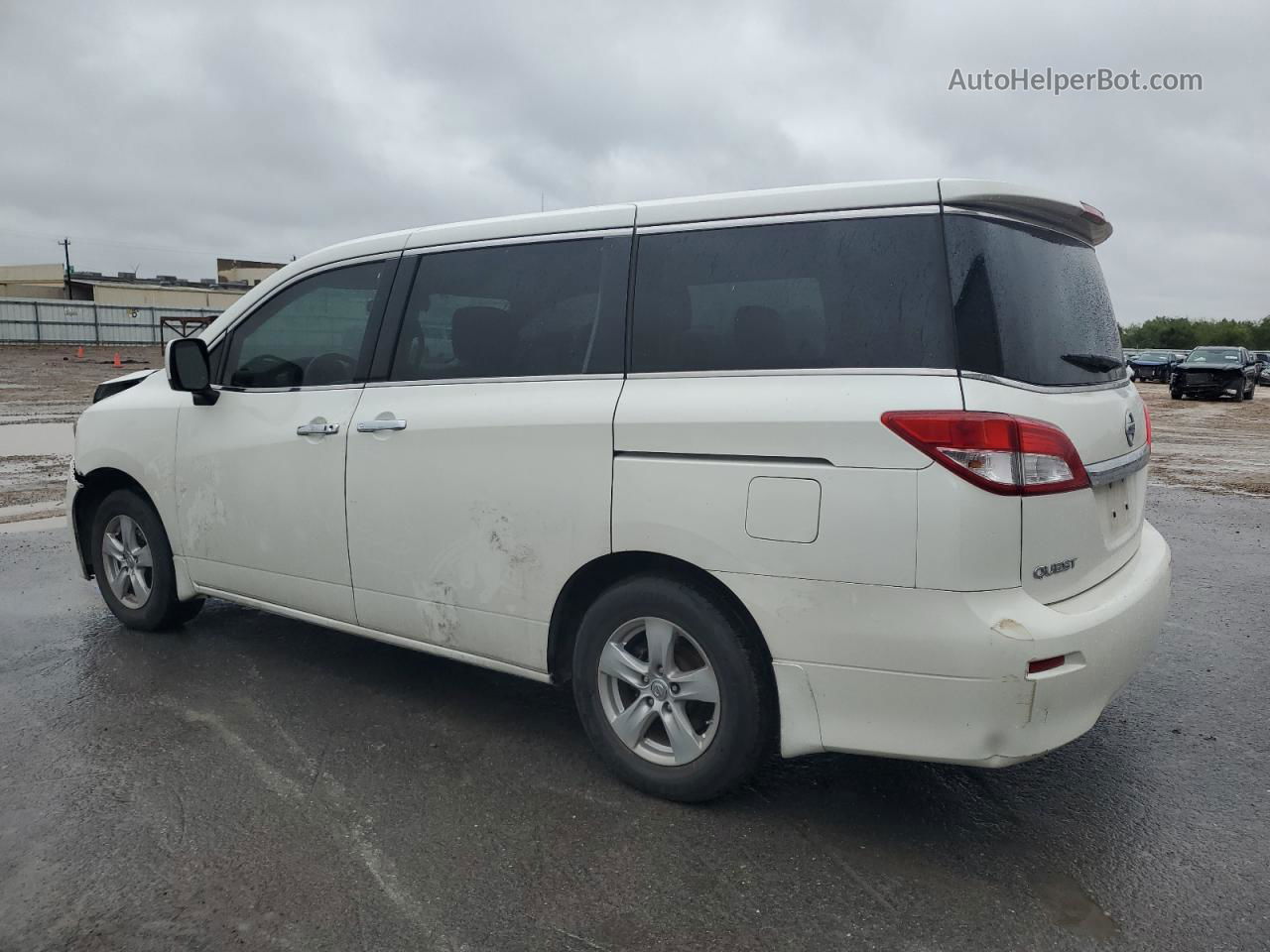 2015 Nissan Quest S White vin: JN8AE2KP3F9127037