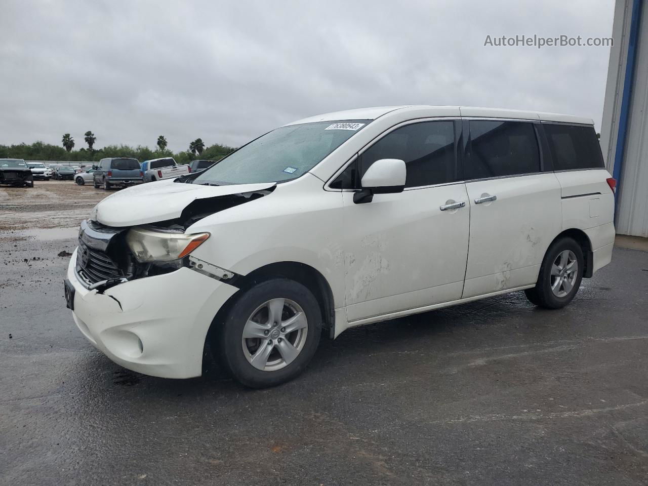 2015 Nissan Quest S White vin: JN8AE2KP3F9127037