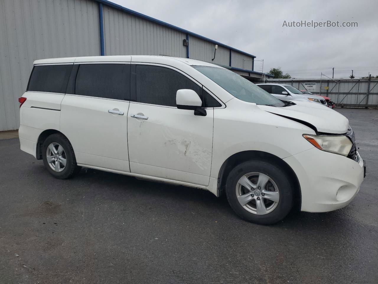 2015 Nissan Quest S White vin: JN8AE2KP3F9127037