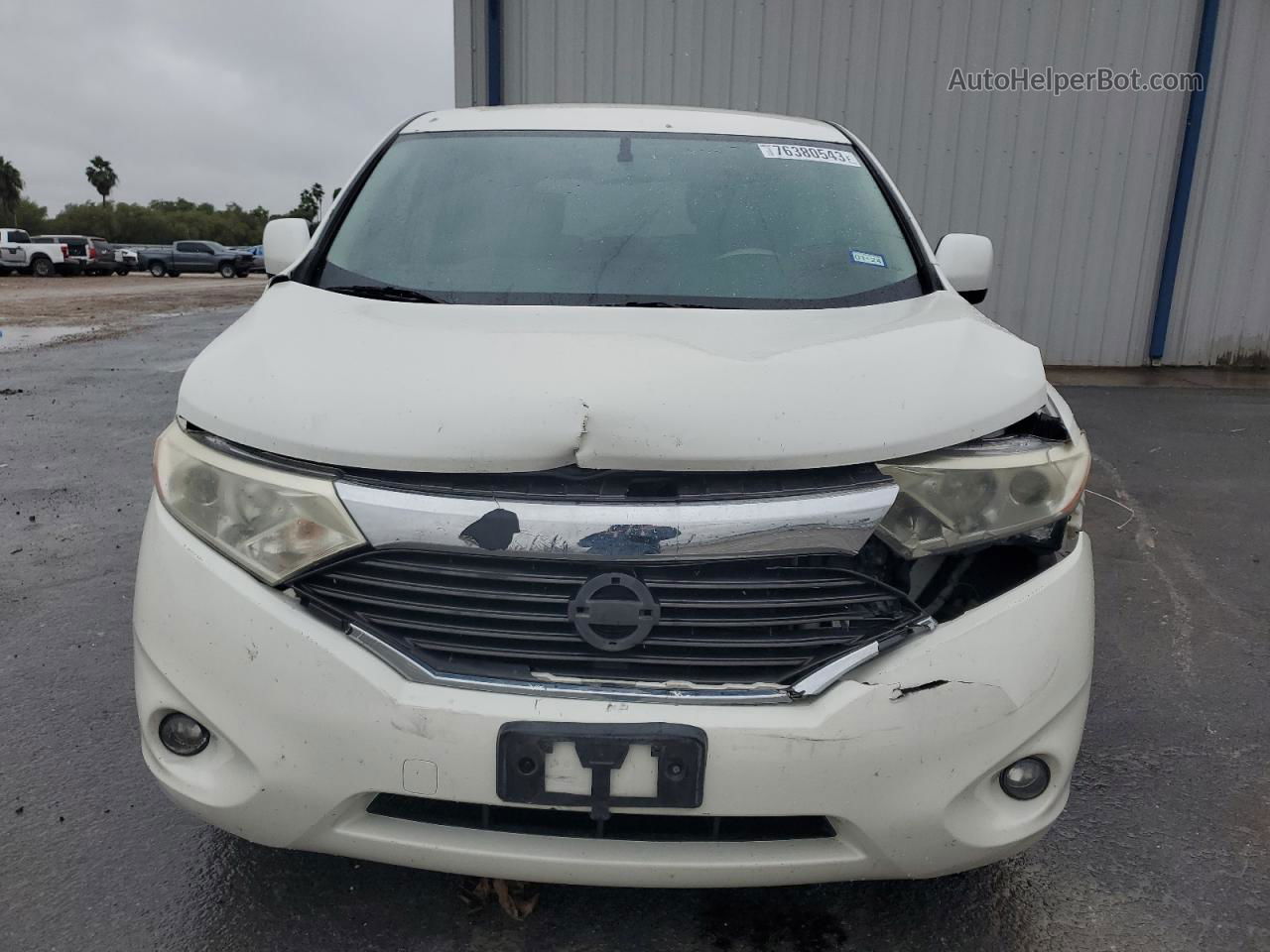 2015 Nissan Quest S White vin: JN8AE2KP3F9127037