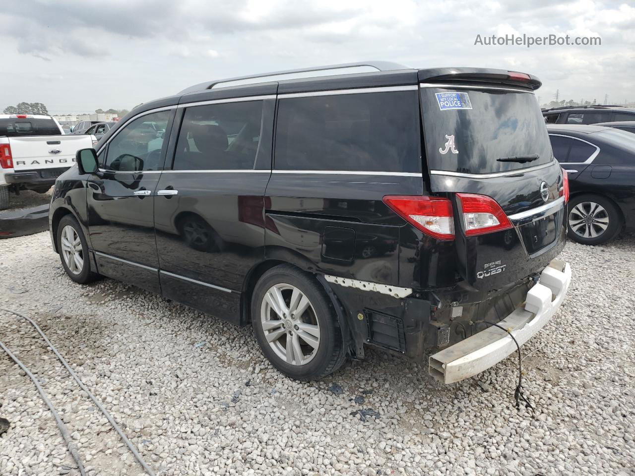 2015 Nissan Quest S Black vin: JN8AE2KP3F9127443