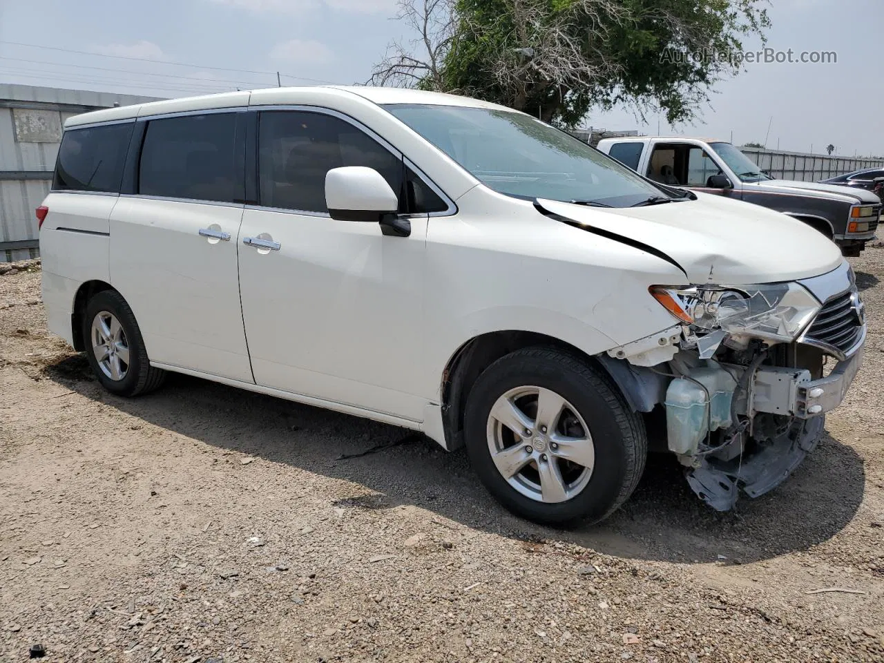 2015 Nissan Quest S White vin: JN8AE2KP3F9127829