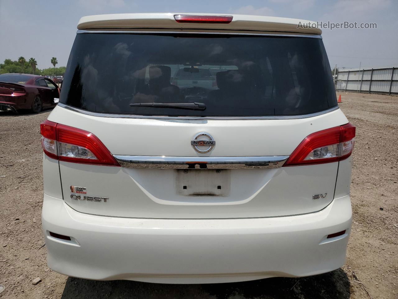 2015 Nissan Quest S White vin: JN8AE2KP3F9127829