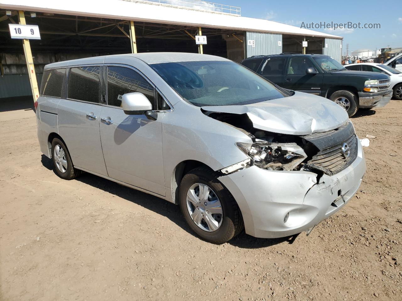 2015 Nissan Quest S Серебряный vin: JN8AE2KP3F9129709