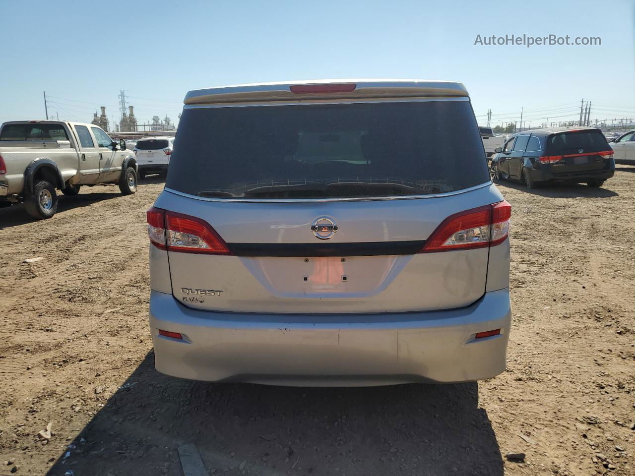 2015 Nissan Quest S Silver vin: JN8AE2KP3F9129709