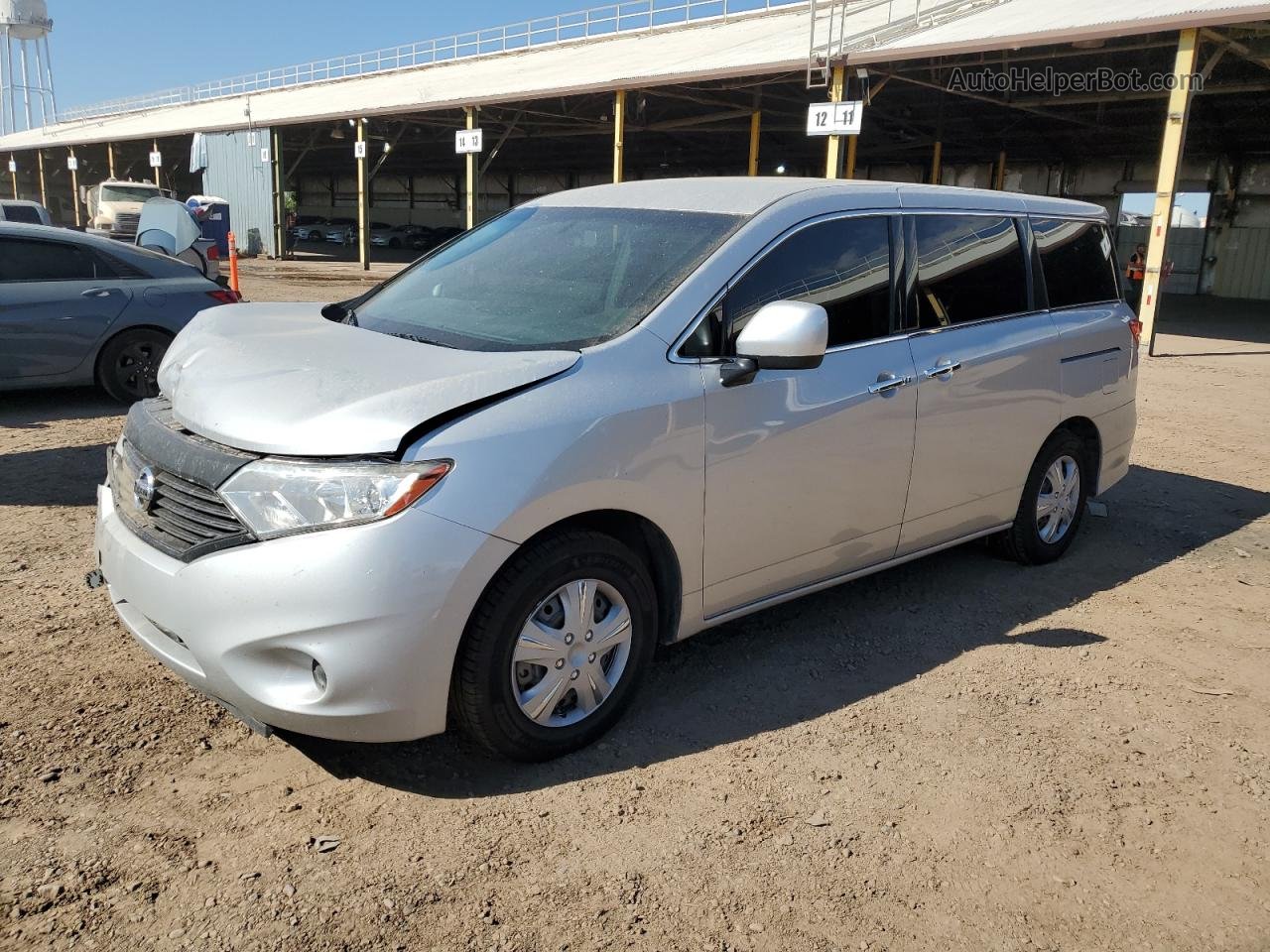 2015 Nissan Quest S Silver vin: JN8AE2KP3F9129709