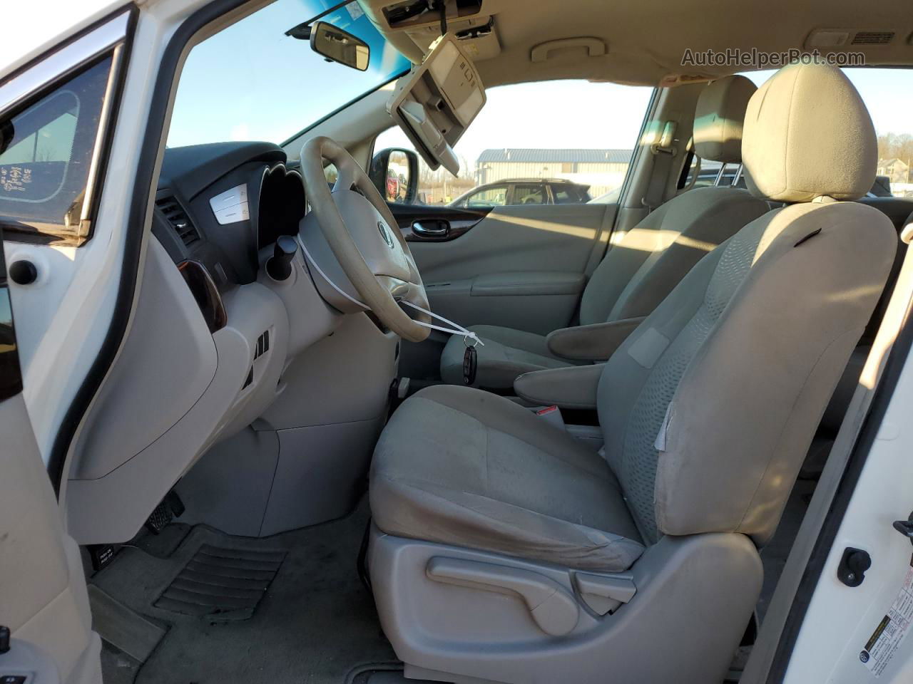 2015 Nissan Quest S Белый vin: JN8AE2KP3F9129922