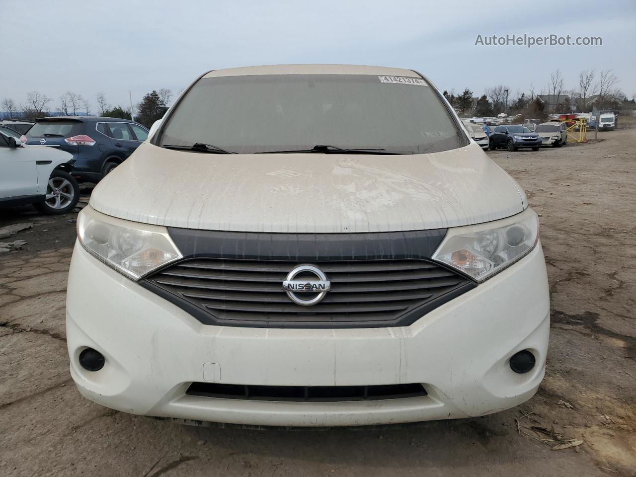 2015 Nissan Quest S White vin: JN8AE2KP3F9129922