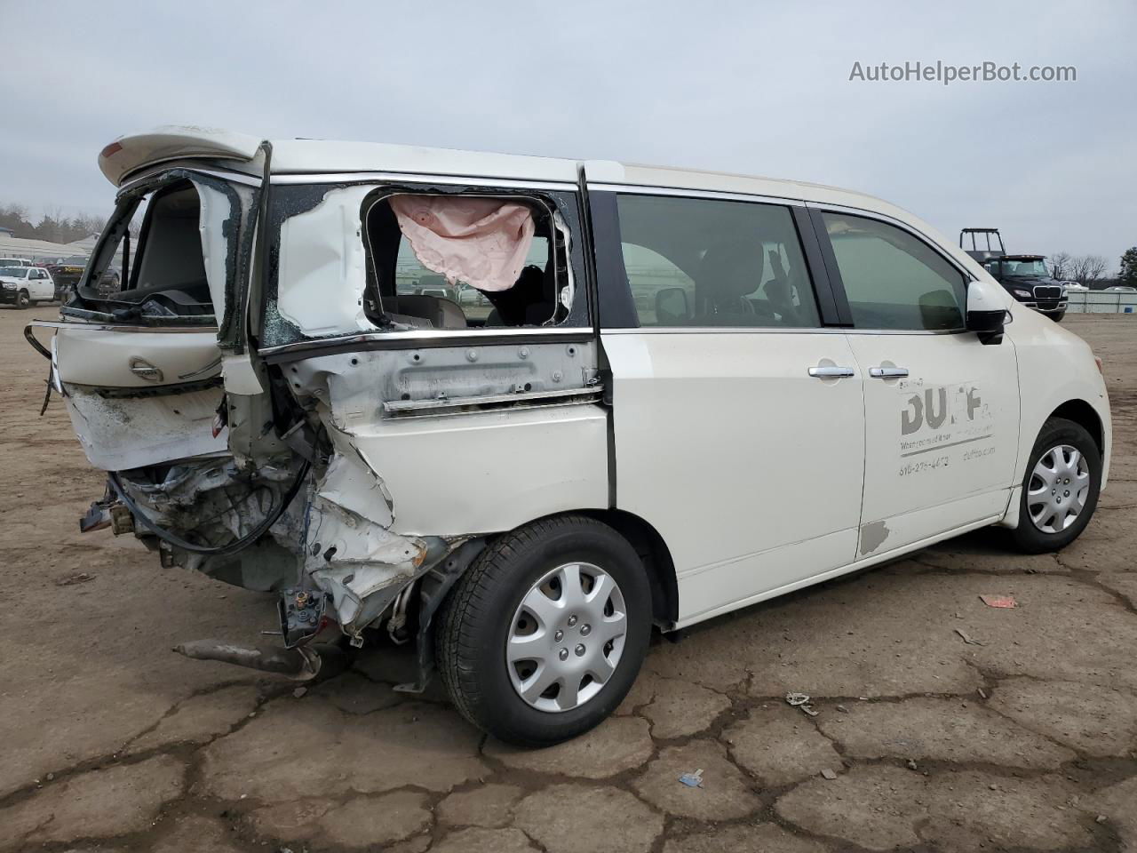 2015 Nissan Quest S Белый vin: JN8AE2KP3F9129922