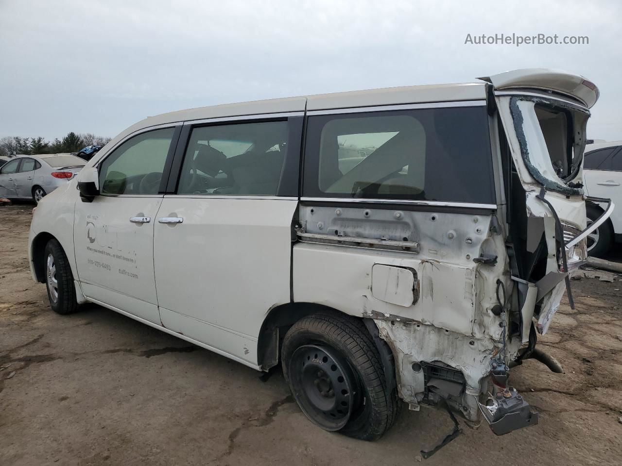 2015 Nissan Quest S White vin: JN8AE2KP3F9129922