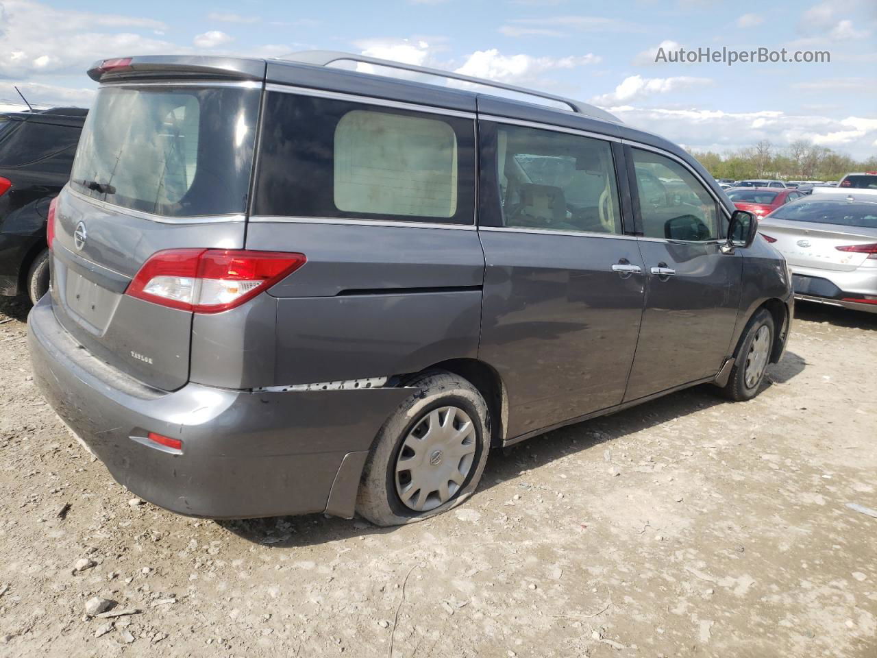 2015 Nissan Quest S Gray vin: JN8AE2KP3F9130973