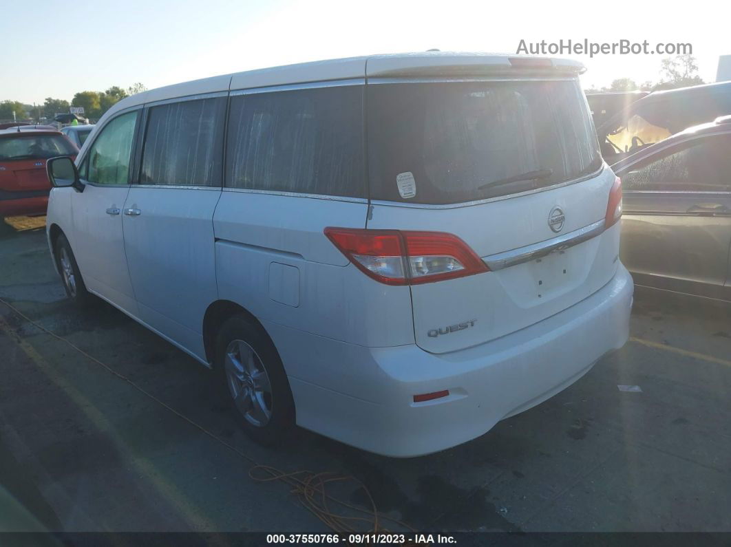 2015 Nissan Quest Sv/s/platinum/sl White vin: JN8AE2KP3F9134375