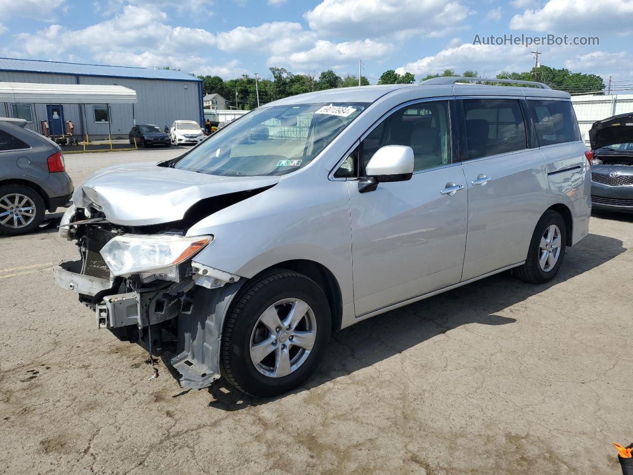 2015 Nissan Quest S Silver vin: JN8AE2KP4F9124499