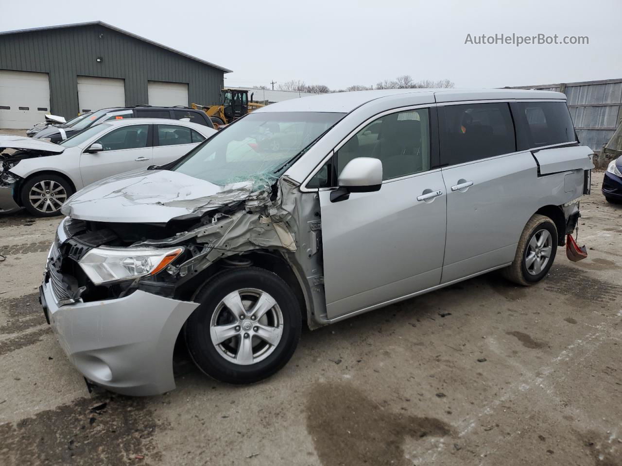 2015 Nissan Quest S Silver vin: JN8AE2KP4F9126687