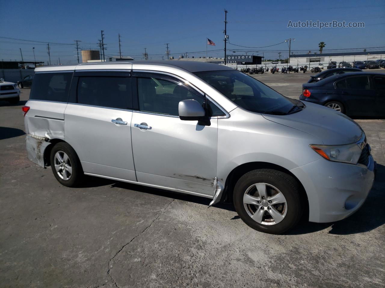 2015 Nissan Quest S Silver vin: JN8AE2KP4F9127385