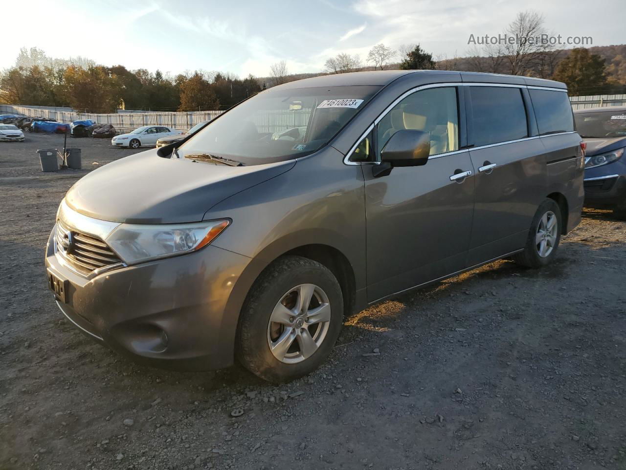 2015 Nissan Quest S Silver vin: JN8AE2KP4F9128083