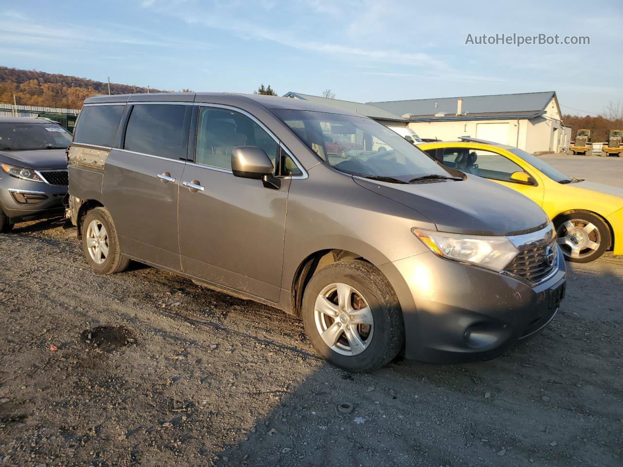 2015 Nissan Quest S Серебряный vin: JN8AE2KP4F9128083