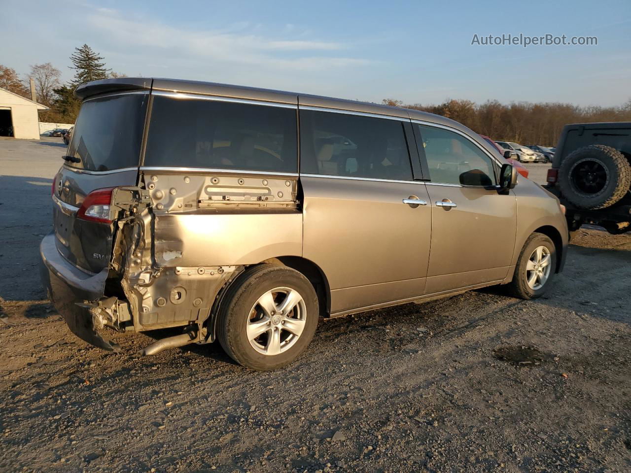 2015 Nissan Quest S Silver vin: JN8AE2KP4F9128083