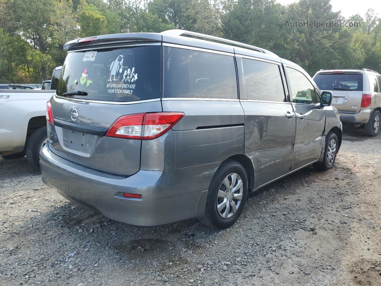 2015 Nissan Quest S Gray vin: JN8AE2KP4F9131937