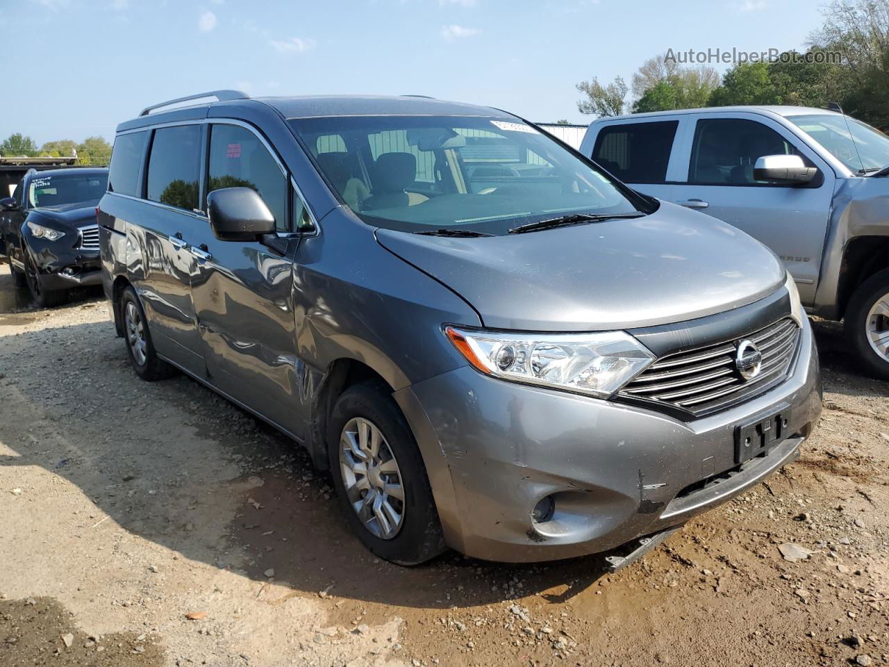 2015 Nissan Quest S Gray vin: JN8AE2KP4F9131937