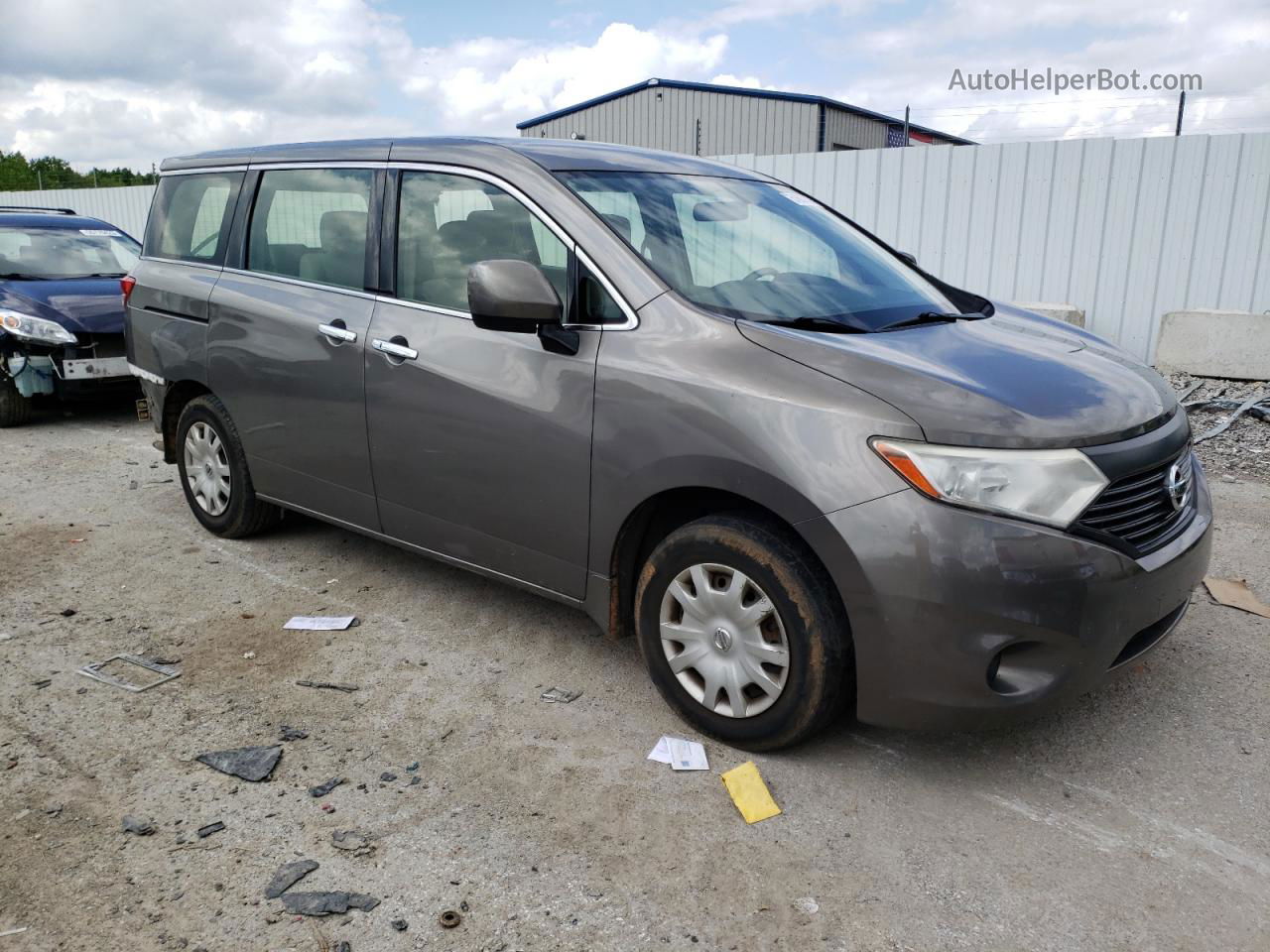 2015 Nissan Quest S Gray vin: JN8AE2KP4F9133266