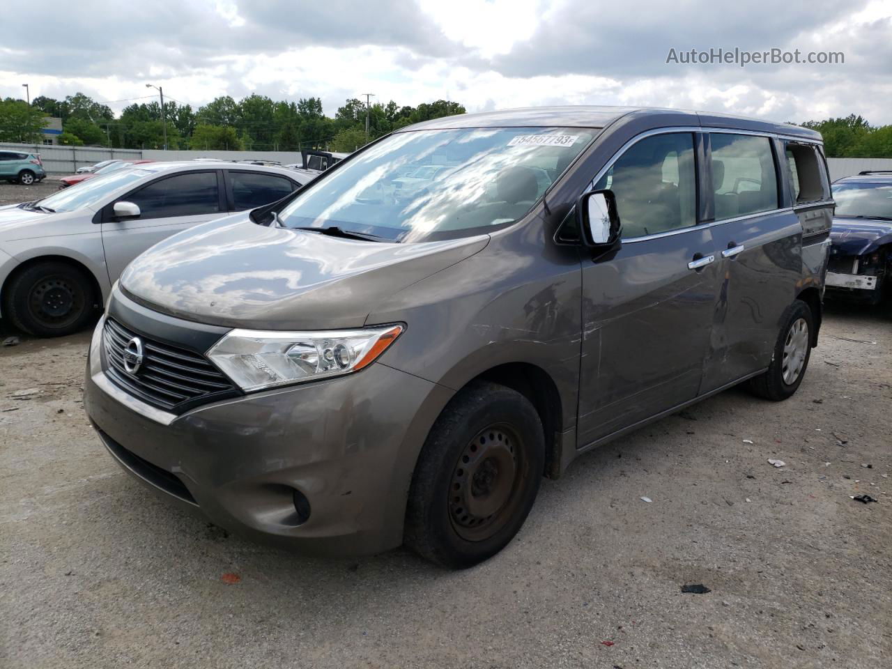 2015 Nissan Quest S Gray vin: JN8AE2KP4F9133266