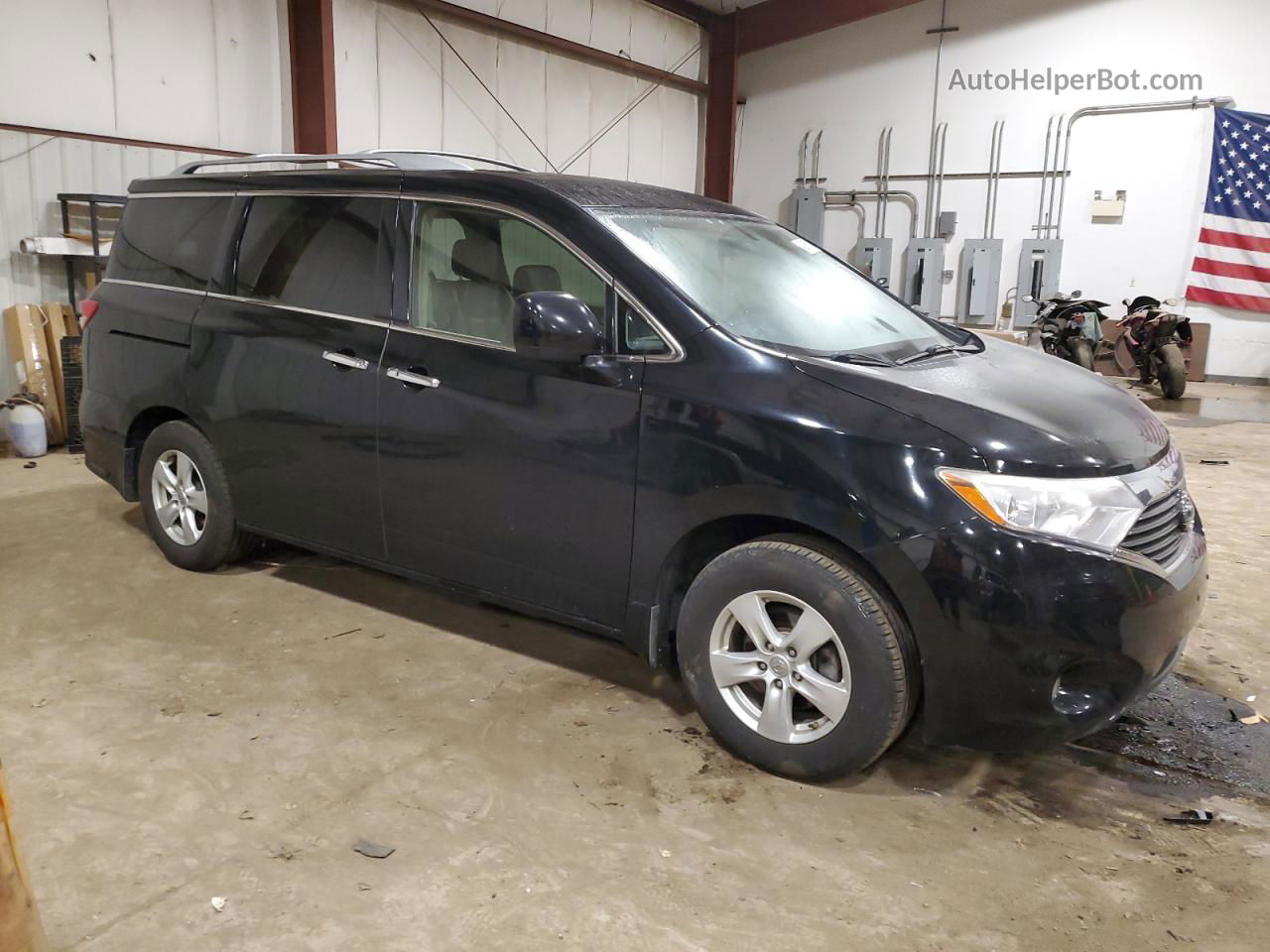 2015 Nissan Quest S Black vin: JN8AE2KP4F9134000