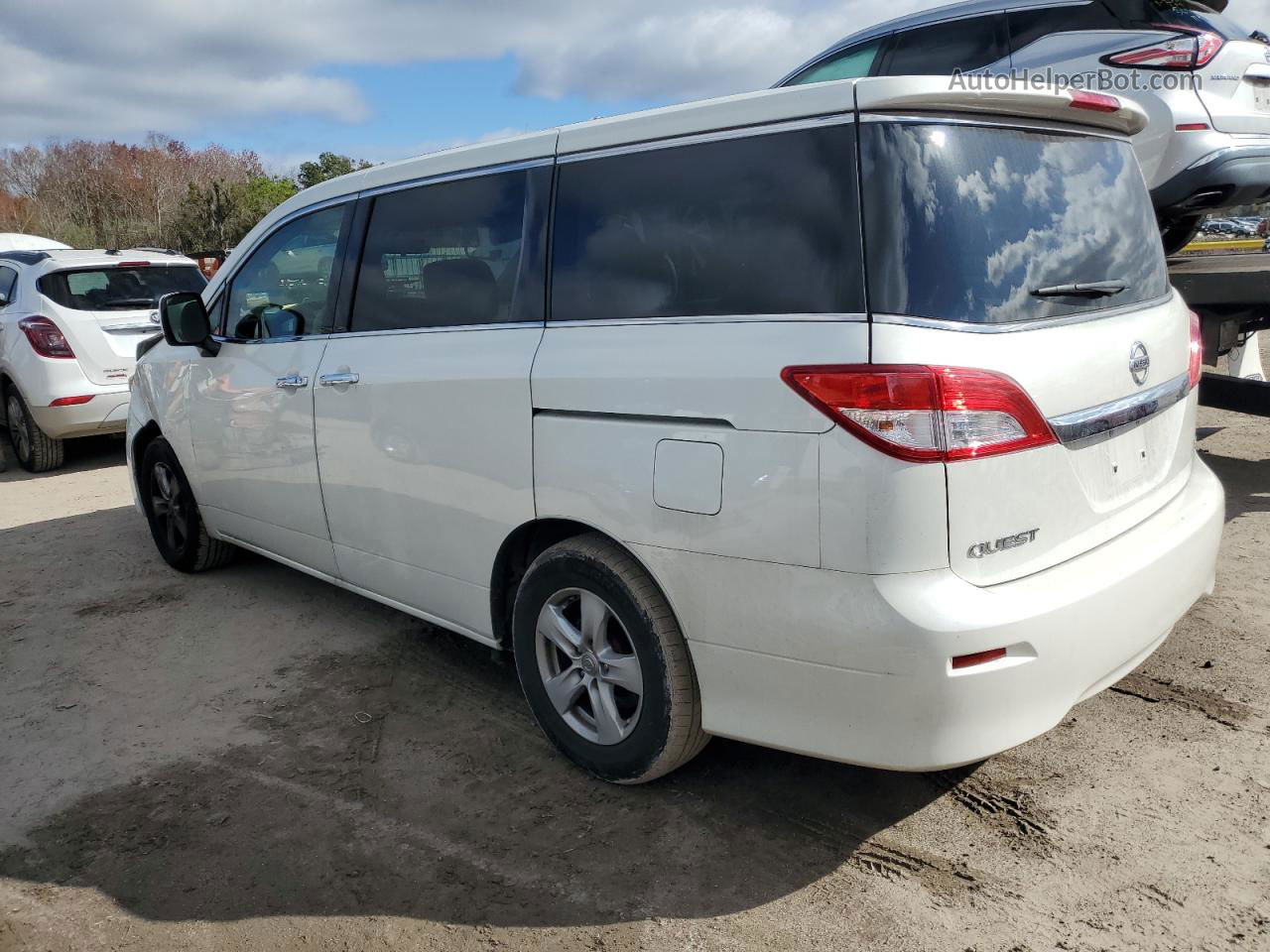 2015 Nissan Quest S White vin: JN8AE2KP5F9120932